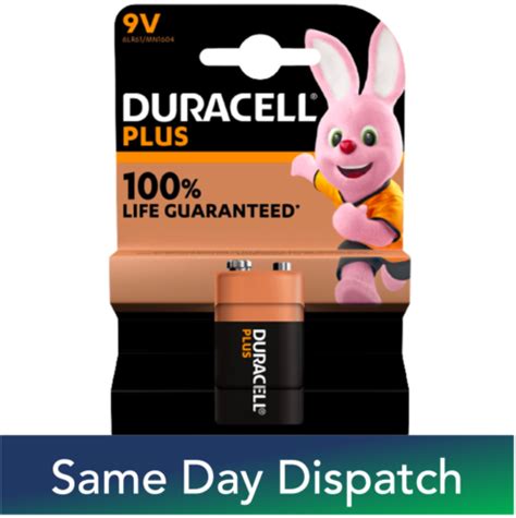 Duracell Plus 9v Pp3 6lr61 Alkaline Battery Pack Of 1 Ebay