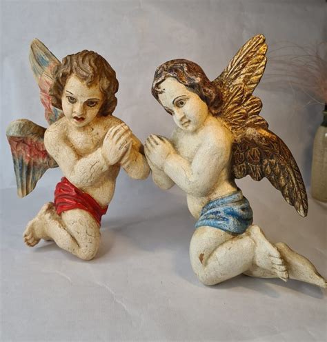 Angels (Cherubim) (2) - Wood - Catawiki