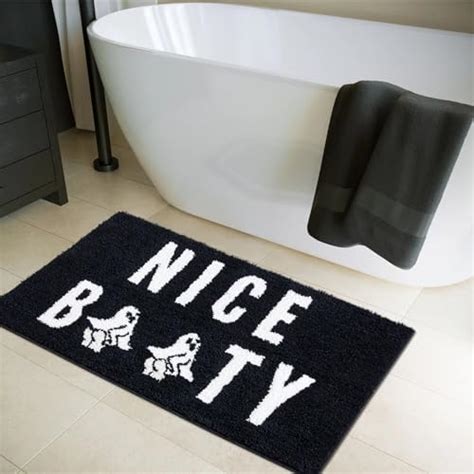 Amazon Truedays Halloween Bath Mat Cute Spooky White Black