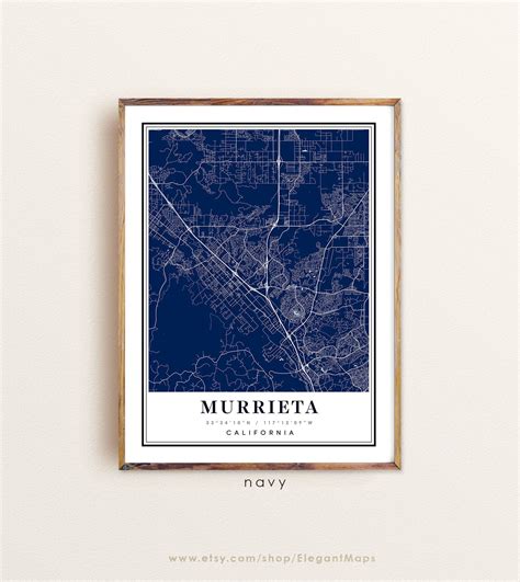 Murrieta California map Murrieta CA map Murrieta city map | Etsy