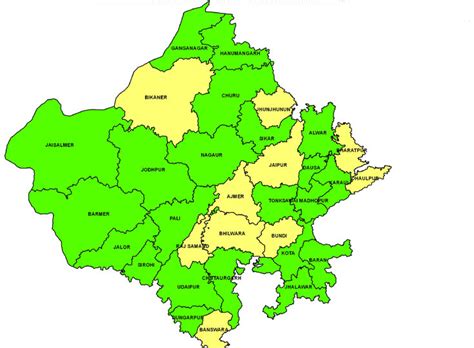 rajasthan district map - Rajasthan Direct