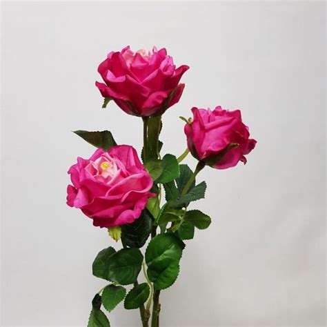 Artificial Rose Marley Dark Pink 44cm Desflora