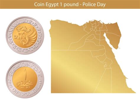 Premium Vector Coin Egypt Pound Police Day Reverse And Obverse Of