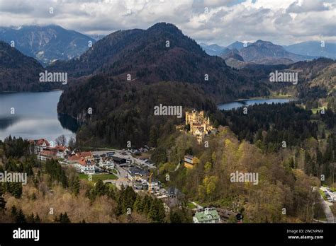 Hohenschwangau Castle Surrounded By Lakes And Mountains Of The Tyrol