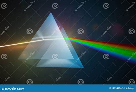 Light Dispersion And Refraction Concept Light Shining Through