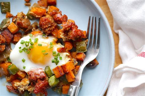 Sweet Potato Chorizo Breakfast Hash Recipe The Hungry Hutch