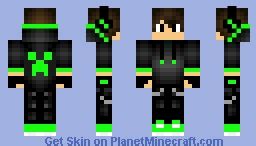 Blue Creeper Boy Minecraft Skin