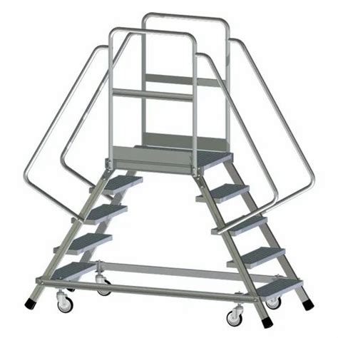 A Type Aluminium Single Double Sided Access Mobile Platform Ladders