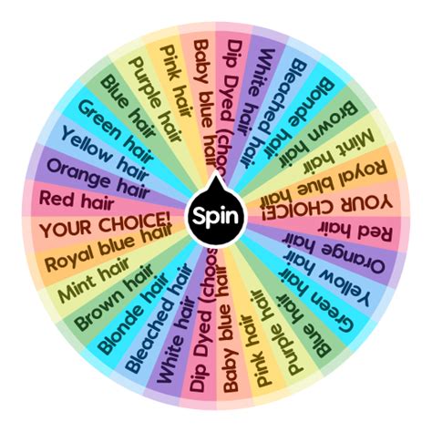 ☀️Hair Colors (oc)☀️ | Spin the Wheel - Random Picker