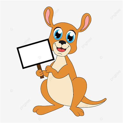 Cute Kangaroo Clipart Hd PNG Cute Kangaroo Cartoon Hold White Board