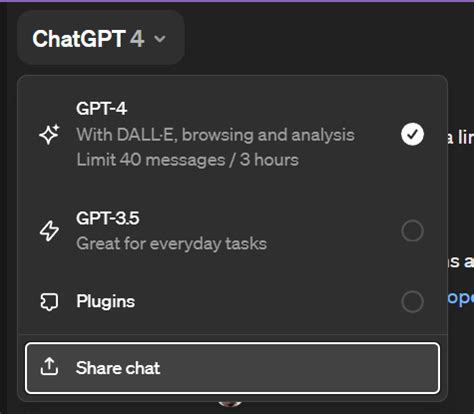 About dropdown menu for GPT-4/GPT-3.5/Plugins for newbie - ChatGPT - OpenAI Developer Forum