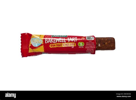 Alesto Bakewell Tart Raw Fruit And Nut Bar From Lidl Isolated On White