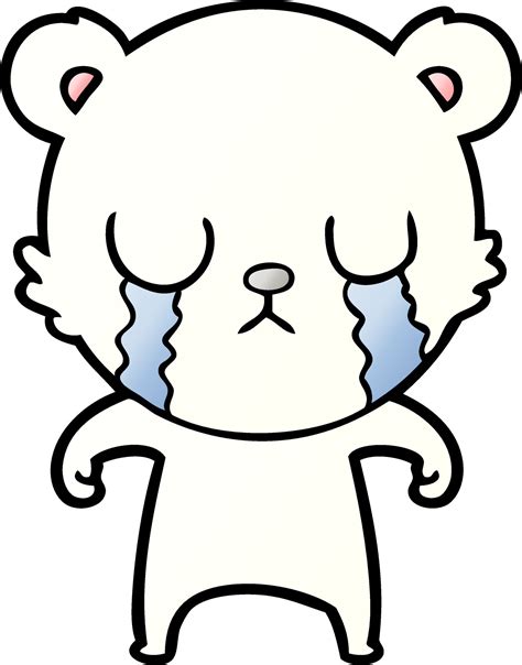 sad little polar bear cartoon 12370298 Vector Art at Vecteezy