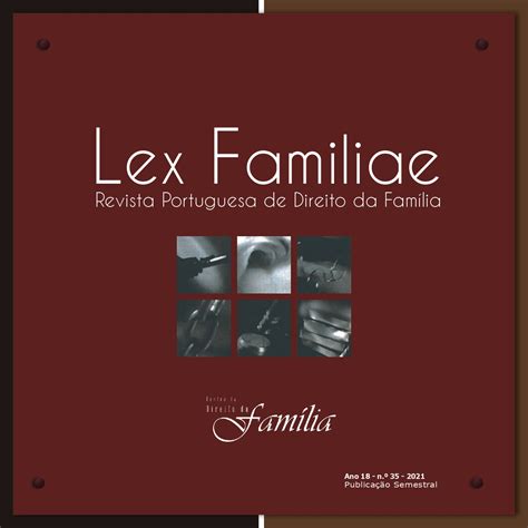 Lex Familiae Revista Portuguesa De Direito Da Fam Lia Ano N