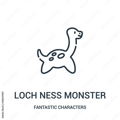 Loch Ness Monster Icon Vector From Fantastic Characters Collection Thin Line Loch Ness Monster