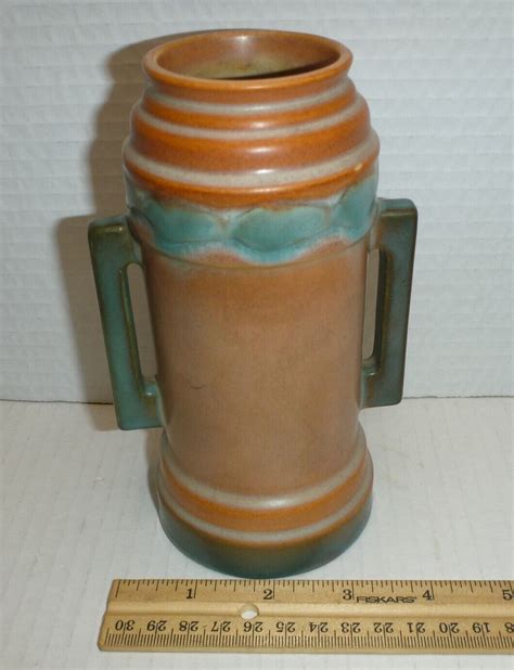 Roseville Futura Tan 1928 Vintage Art Deco Pottery Ceramic Beer Mug