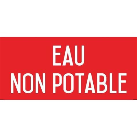 Eau Non Potable Autocollant Vinyl Waterproof L X H Mm