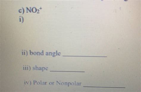 (Get Answer) - B) SiF2 Ii) Bond Angle Iii) Shape Iv) Polar Or Nonpolar ...