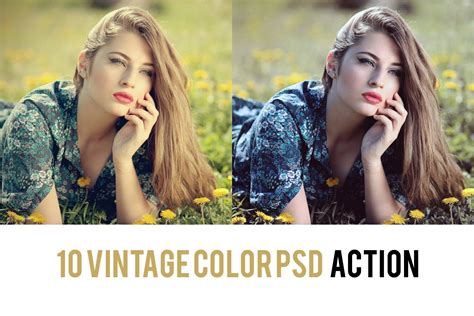 10 Vintage Color Grading Action Vintage Action Color AD Color Grading