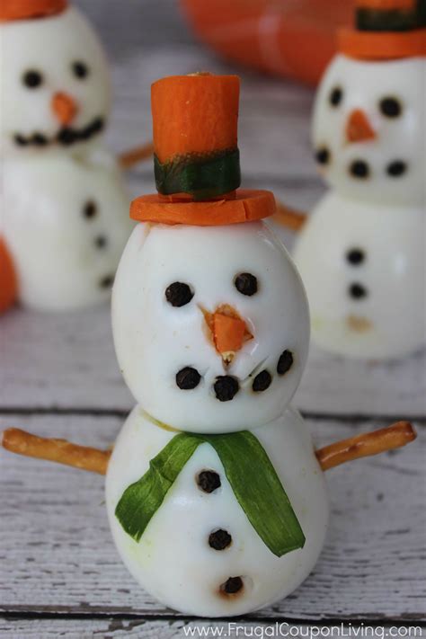 Hard Boiled Egg Snowman Tutorial