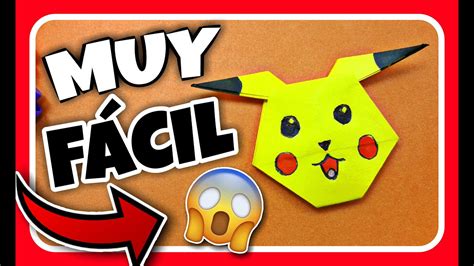 🔴 Como Hacer Un Pikachu De Papel Facil Y Rapido Origami Cara De