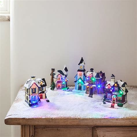 Amazon Lights4fun Inc Set Of 5 Christmas Village Scene Battery