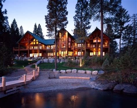 Log home lake front, Montana | Log homes, Log home living, Lakefront living