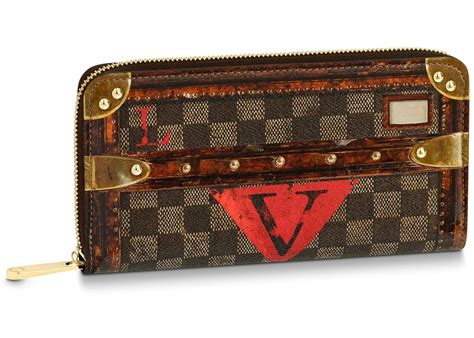 Louis Vuitton Zippy Wallet Damier Ebene Time Trunk Brown Multicolor In Canvas With Gold Tone