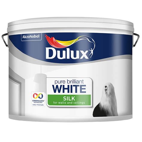 Dulux Pure Brilliant White Silk Emulsion 5L Painting