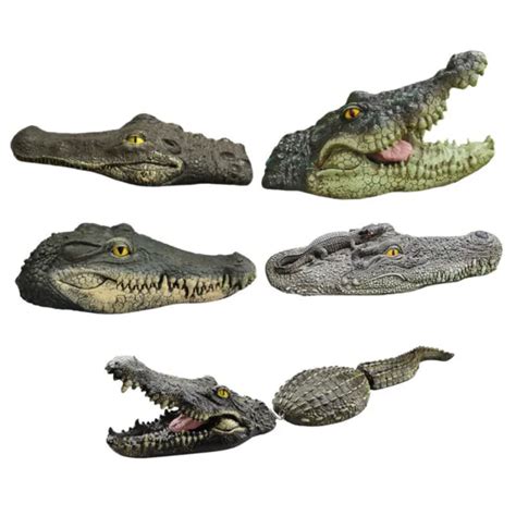 SCHWIMM KROKODIL KOPF Alligator Realistische Ornament Schwimm