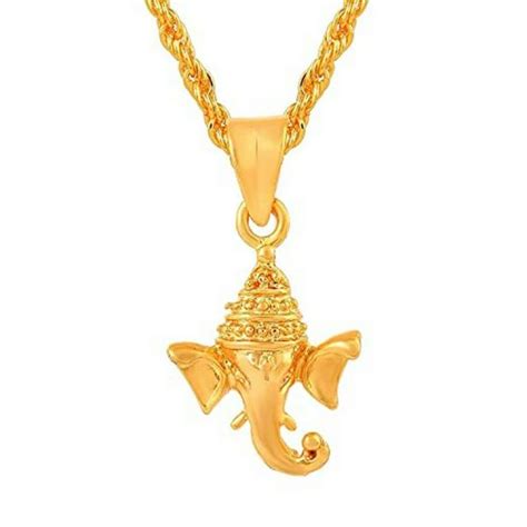 Zumrut Making You A Style Sensation Gold Plated Brass Ganpati Chain