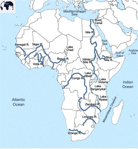 Africa Rivers Map Google Search Africa Continent Africa Map