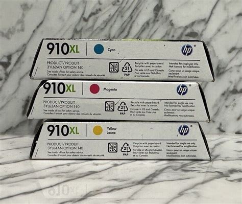 Hp Genuine Xl Cyan Magenta Yellow Ink Cartridges Sealed Ebay