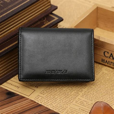 New Arrival Quality Men Business Card Wallets Fashion Patent Leather