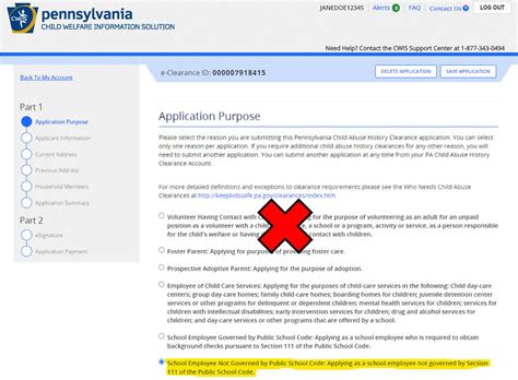 Step-by-Step Instructions to Apply for Clearances - WCU of PA