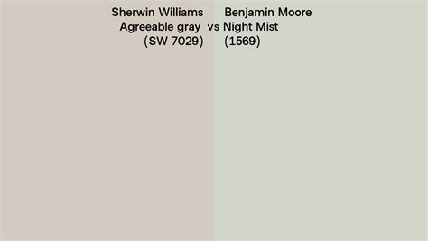 Sherwin Williams Agreeable Gray Sw 7029 Vs Benjamin Moore Night Mist