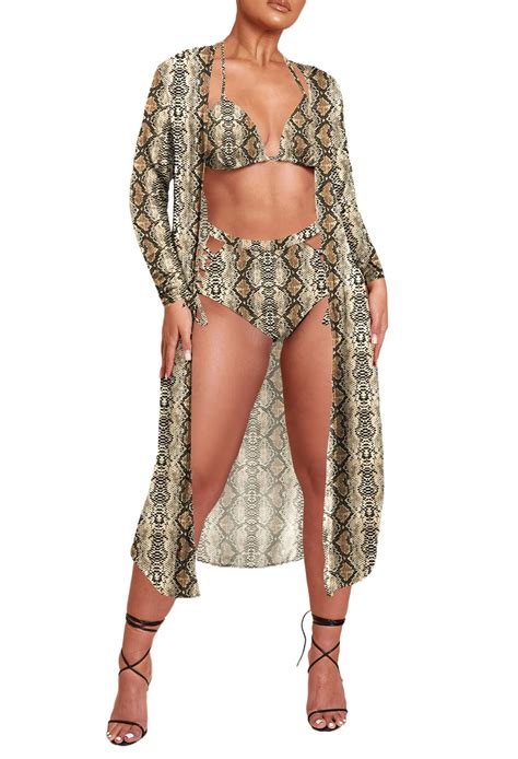 Viottiset Women S Printed Pieces High Waist Bikini Maxi Swimsuit