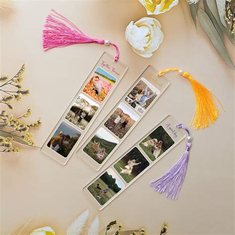 Put 3 Photos on Bookmarks, Personalized Pictures Bookmark for Women ...