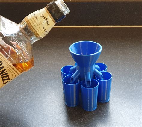 3d Printed Shot Glasses And Funnel Etsy