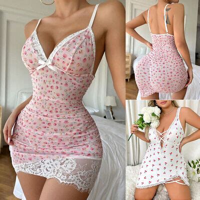 Women Sexy Lingerie Babydoll Underwear Lace Sleepwear Teddy Nightgown Slip Dress Ebay