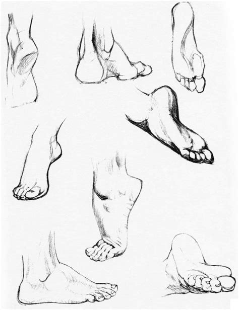 Drawing Feet Reference Sheet