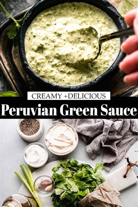 Peruvian Green Sauce Or Aji Verde Is A Spicy Versatile Creamy