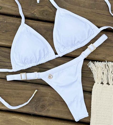 White Bikini Set Mara Top Fany Thong