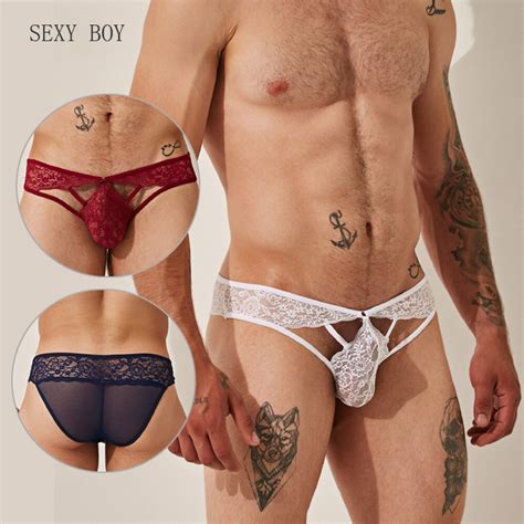 楽天市場SEXY BOY LACE X Bikini メンズ ファッション セクシー ポーチUP 情熱 パッション 男性 下着 透明感タイトフィット セクシー レース素材 ローライズ