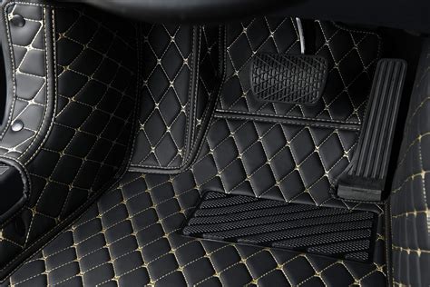 Custom Car Floor Mats Luxury Leather Diamond Styled Car Floor Mats