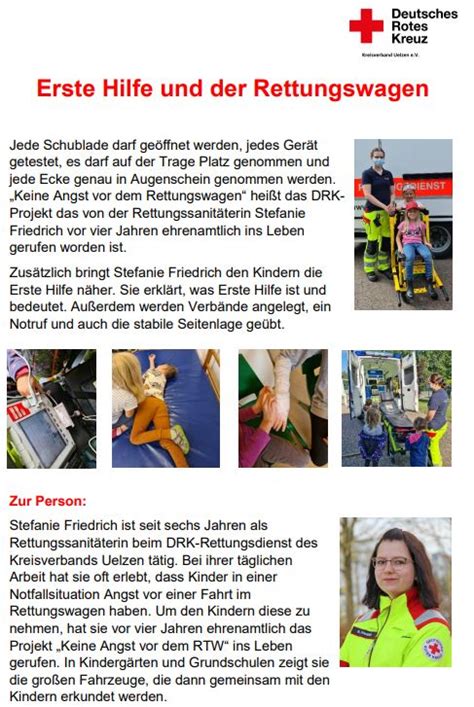 Infos Vom Drk Erste Hilfe Kurs F R Kinder Eichen