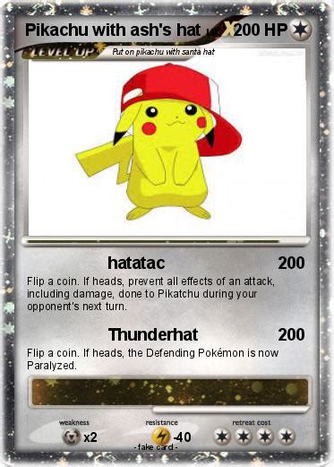 Pokémon Pikachu with ash s hat - hatatac - My Pokemon Card