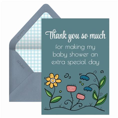 Thank You After Baby Shower Jet Postcard