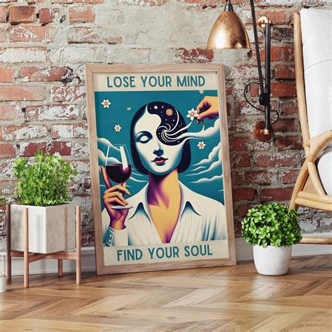 Lose Your Mind Find Your Soul Vintage Poster, Lose Your Mind Print ...