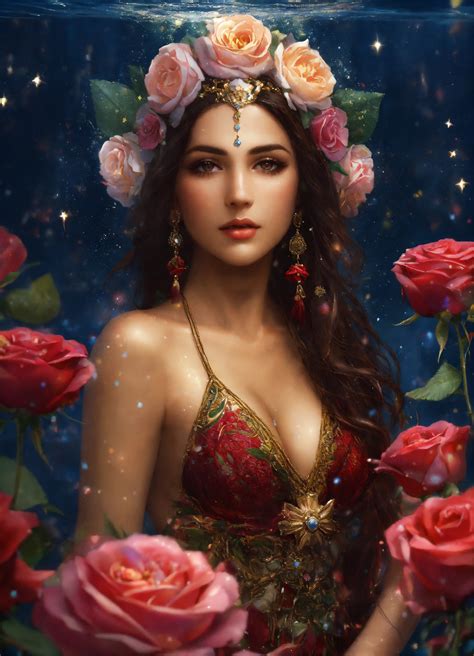 Lexica Armenian Goddess Astlik Ast Ik Astghik Beauty Water Roses Star